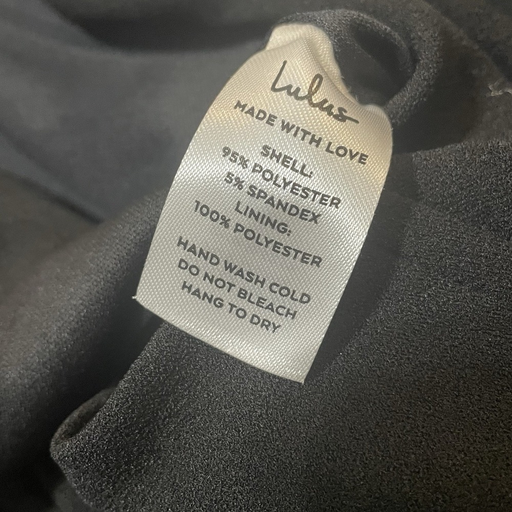 NWT LULUS XL Black Love Me Tomorrow Wide Leg Off The Shoulder Jumpsuit Stretch - Picture 12 of 13